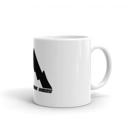 White glossy mug Black Logo