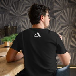 Men’s premium cotton t-shirt Black – White Logo